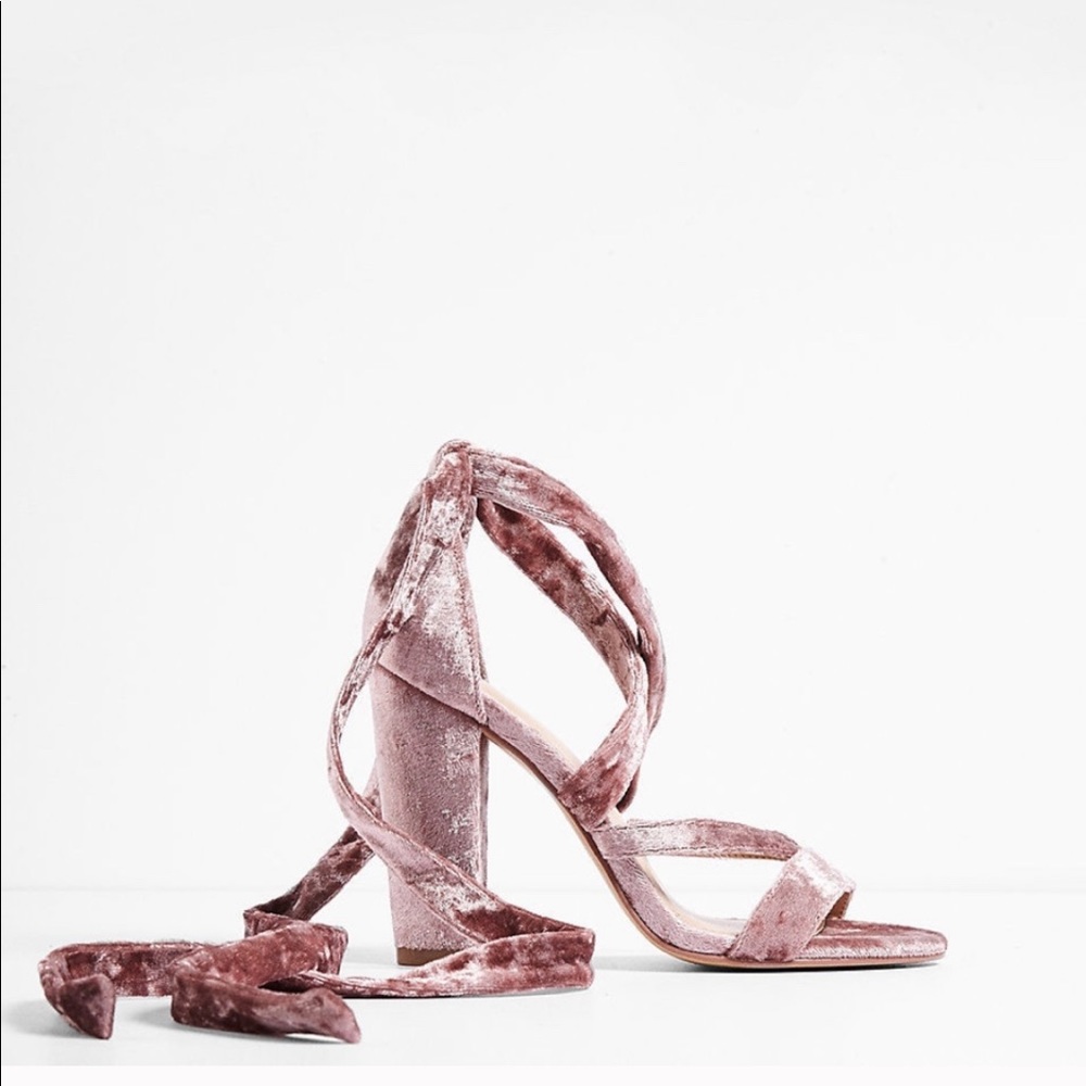 Express Crushed Velvet Heels